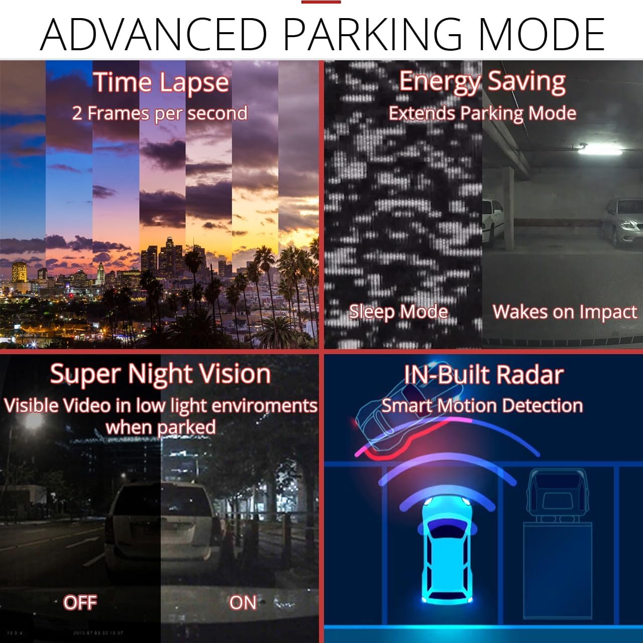 Thinkware U3000 PRO Dash Cam - 4K UHD 2160p Front Car Camera - Built-in GPS, Super Night Vision 4.0, Hardwire Lead For Battery Safe Radar Parking Mode - 64GB SDCard - Android/iOS App